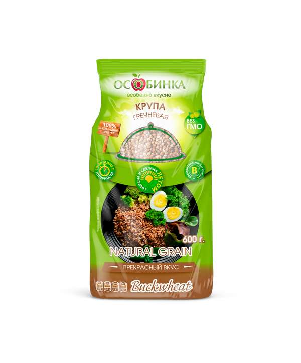 Упаковка Гречка - аренда торгового знака Особинка